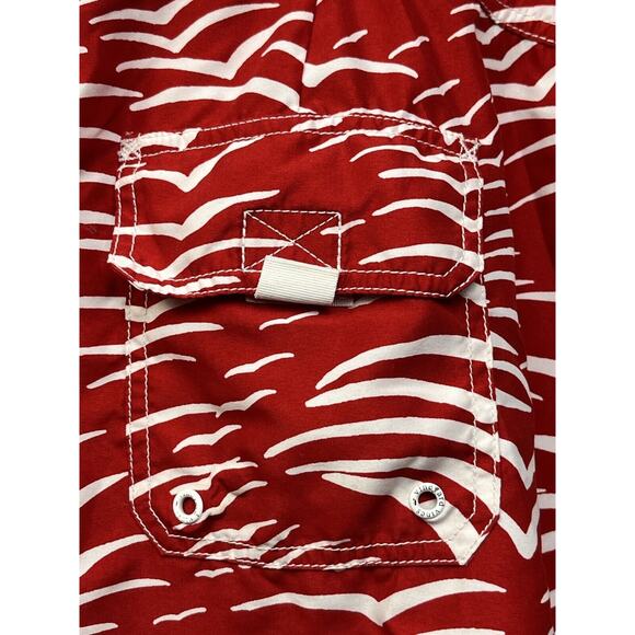 Vineyard Vines Board Shorts Mens 40 Red White Swim Trunks Performance Pockets - Picture 7 of 7